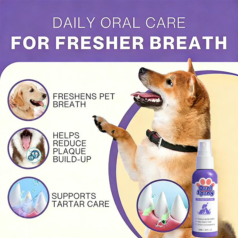 Zussuz™ Advanced Pet Oral Spray | Instant Fresh Breath, Target Tartar & Support Healthy Gums 🦷✨