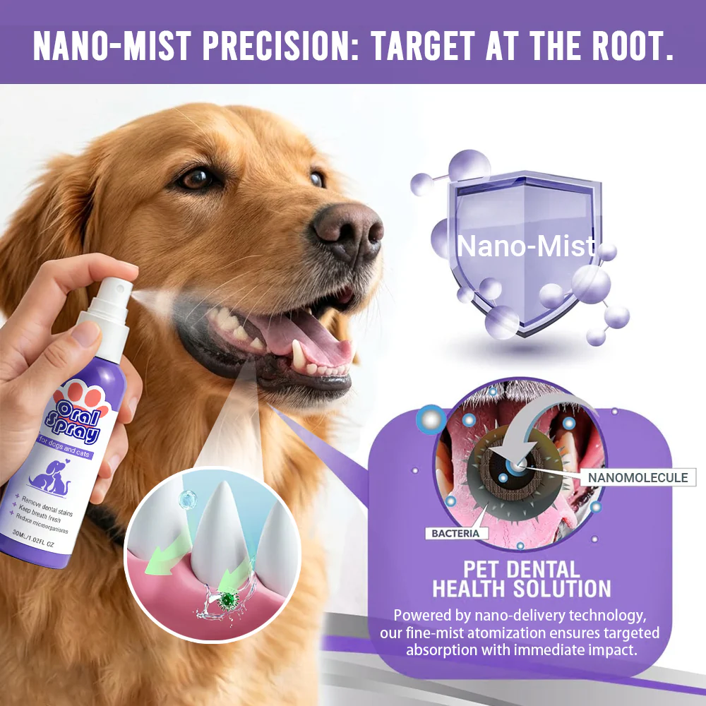 Zussuz™ Advanced Pet Oral Spray | Instant Fresh Breath, Target Tartar & Support Healthy Gums 🦷✨