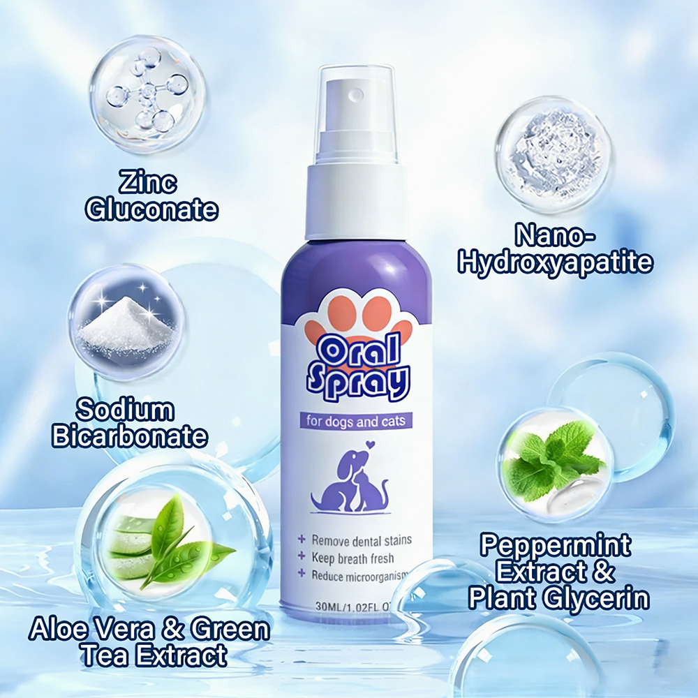 Zussuz™ Advanced Pet Oral Spray | Instant Fresh Breath, Target Tartar & Support Healthy Gums 🦷✨