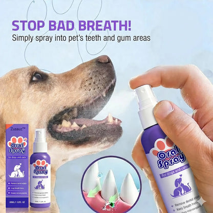Zussuz™ Advanced Pet Oral Spray | Instant Fresh Breath, Target Tartar & Support Healthy Gums 🦷✨