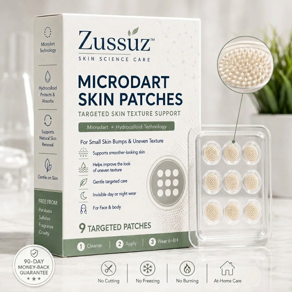 Zussuz®2-in-1 Microneedle & Hydrocolloid Patch🍀| Removes Raised Moles, Acne, Flat Warts & Skin Tags | Helps Improve Wrinkles, Scars & Blemishes | Invisible Patches for Face & Body