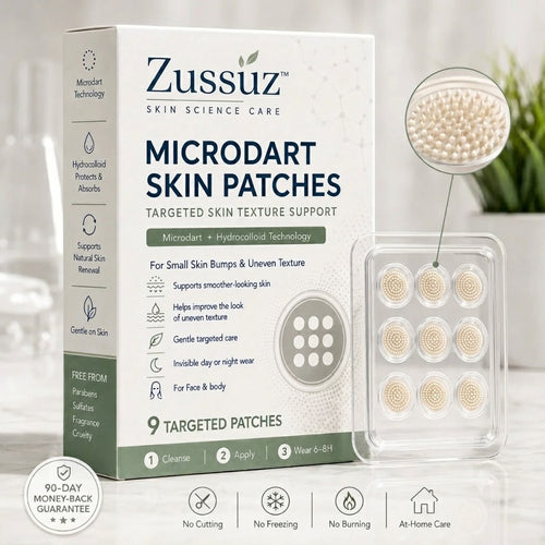 Zussuz®2-in-1 Microneedle & Hydrocolloid Patch🍀| Removes Raised Moles, Acne, Flat Warts & Skin Tags | Helps Improve Wrinkles, Scars & Blemishes | Invisible Patches for Face & Body
