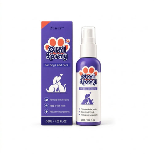 Zussuz™ Advanced Pet Oral Spray | Instant Fresh Breath, Target Tartar & Support Healthy Gums 🦷✨